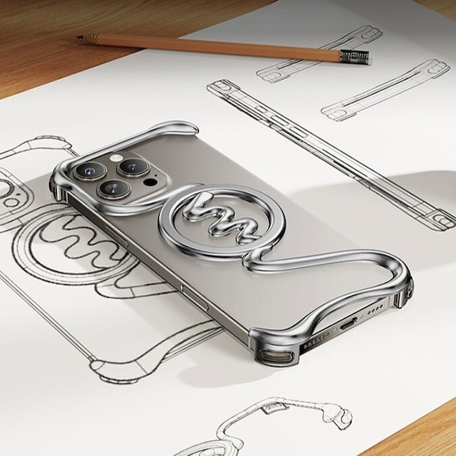 ◆iPhone 16/Pro/Pro Max◆ S-Shaped Aluminum Phone Case / S-シェイプ アルミニウム スマホケース