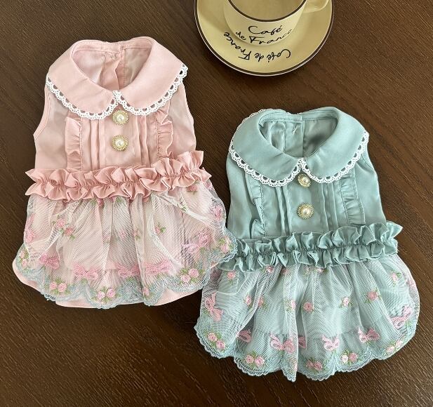 《予約》3102389 フラワーリボンレースワンピ