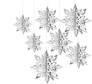 【努力特価】CCINEE クリスマスツリー装飾 christmas snowflake ornament スノーフレーク 雪花飾り クリスマスデコレーション 雪の結晶 オーナメント パーティークリスマス 飾り12枚入り (２)