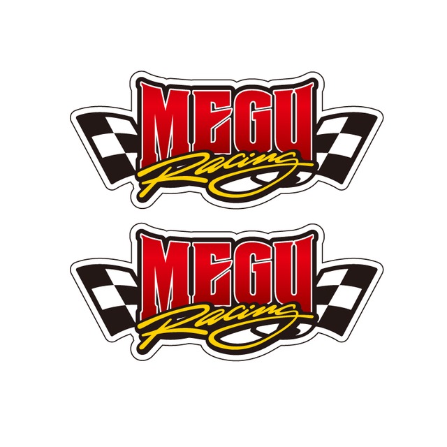 碧志摩メグ 　MEGU Racing LOGO ステッカー【小　2枚組】