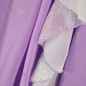 社交ダンス 衣装 スタンダード ドレス ワンピース パーティ衣装 女性用 レディース オールシーズン 紫 パープル系 T&amp;Y シンプル フェミニン フォーマル 薄手 柔らかい スカート 二重デザイン シルエット 綺麗なライン 伸縮性あり お洒落