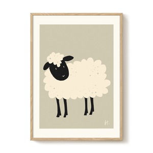 【アートポスター】Woolly Sheep｜もこもこ羊