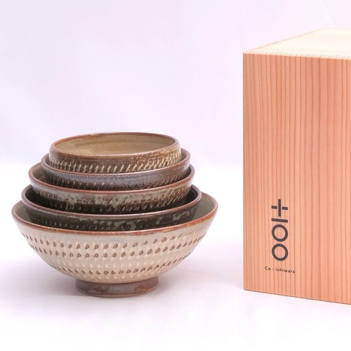 Co-ishiwara 百碗 飛鉋フラシ 蔵人窯 CHW-15 小石原焼 ご飯茶碗 プロジェクトブランド