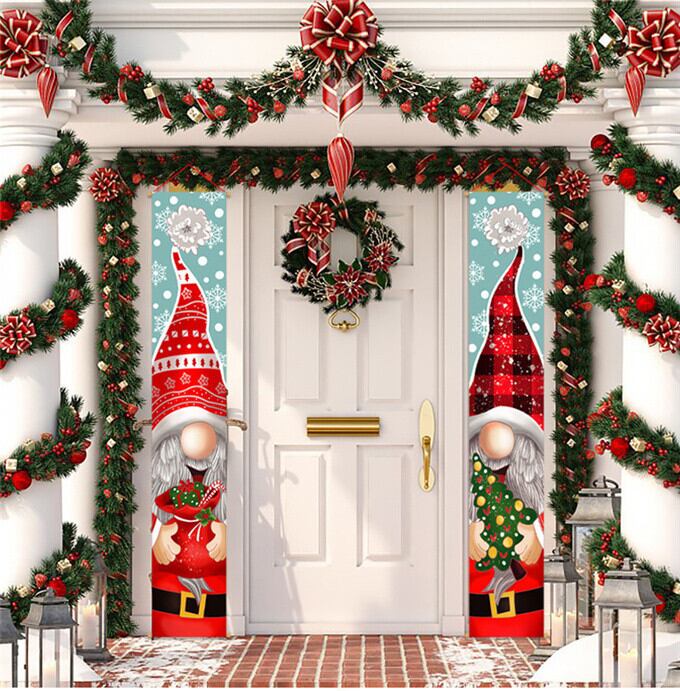 ドア飾り ドアプレート 壁デコレーション 玄関飾り 壁掛け サンタ