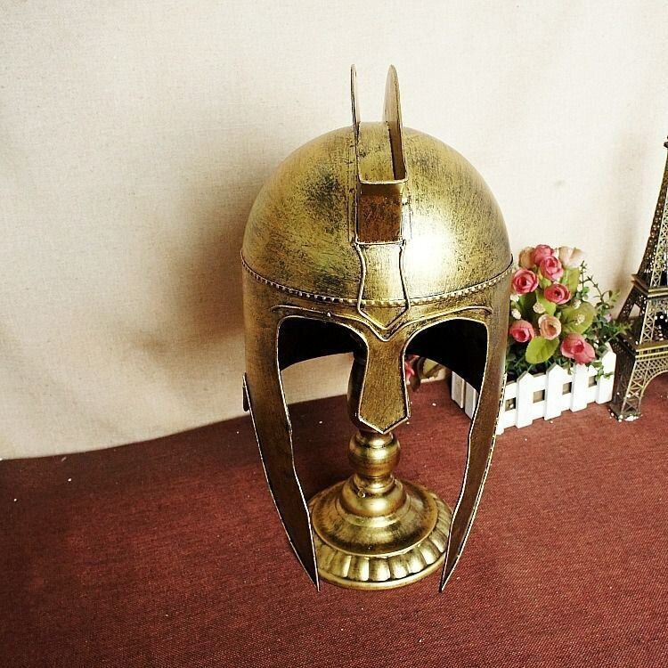 オブジェ 鉄兜 中世 ゴールド おしゃれ インテリア ディスプレイ 装飾