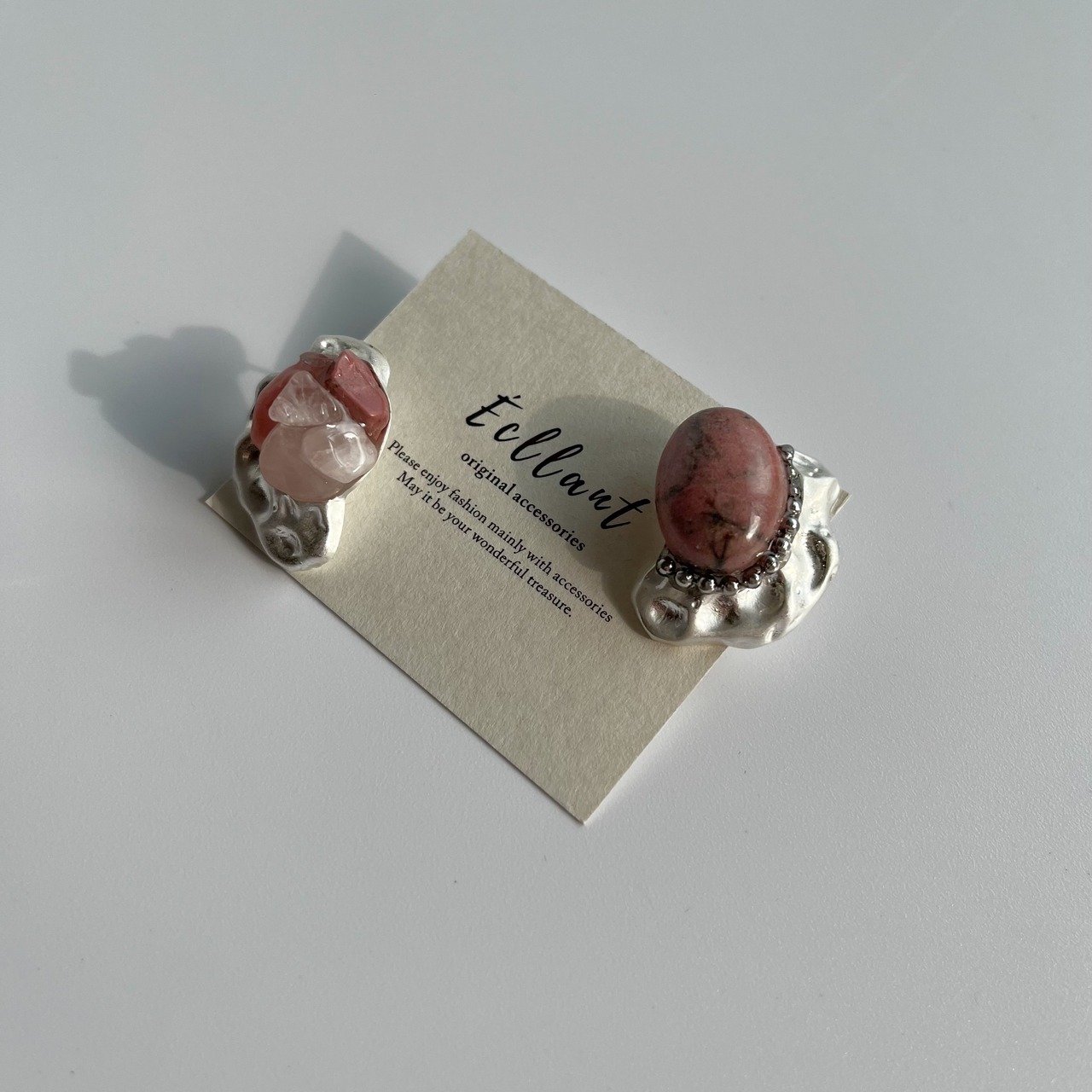 ［pink］天然石　ニュアンスピアス