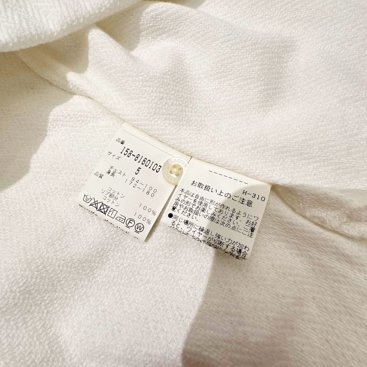 MASTER BUNNY EDITION マスターバニーエディション ワンポイント刺繍 半袖 ポロシャツ サイズ 5 /ホワイト/日本製/ゴルフ