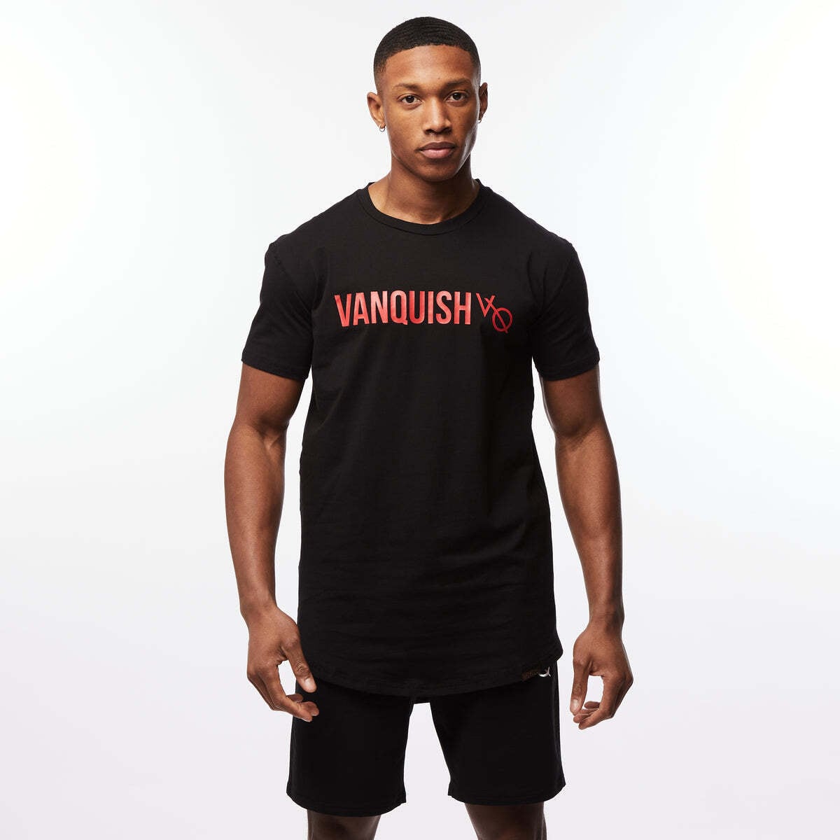 Vanquish Fitness Tシャツ(ブラック×オレンジ)Sサイズ | アーム