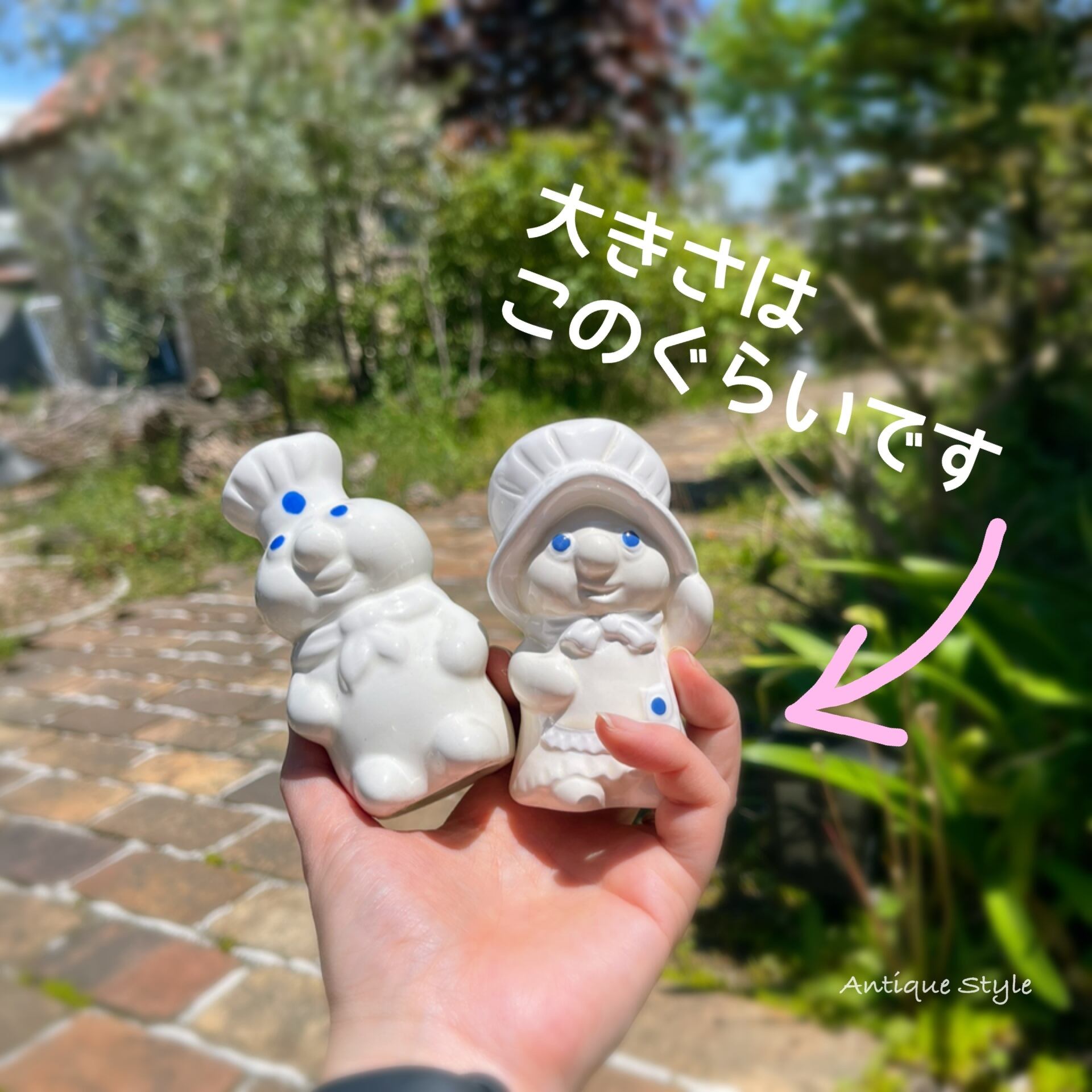 1988's 陶器 Doughboy ドゥーボーイ ソルト＆ペッパーセット ポッピン