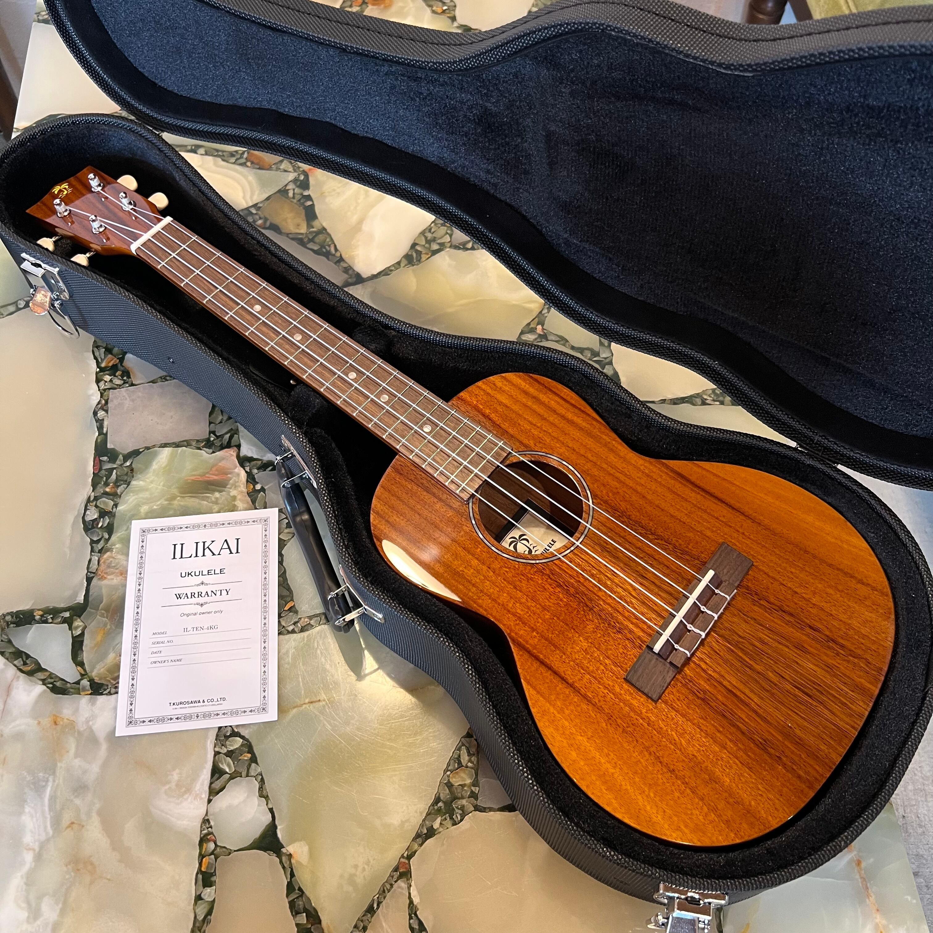 新品 調整済 ILIKAI テナーウクレレ IL-TEN-4KGG ハワイアンコアオール