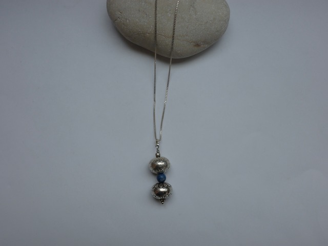 <vintage silver925>oriental motif long necklace