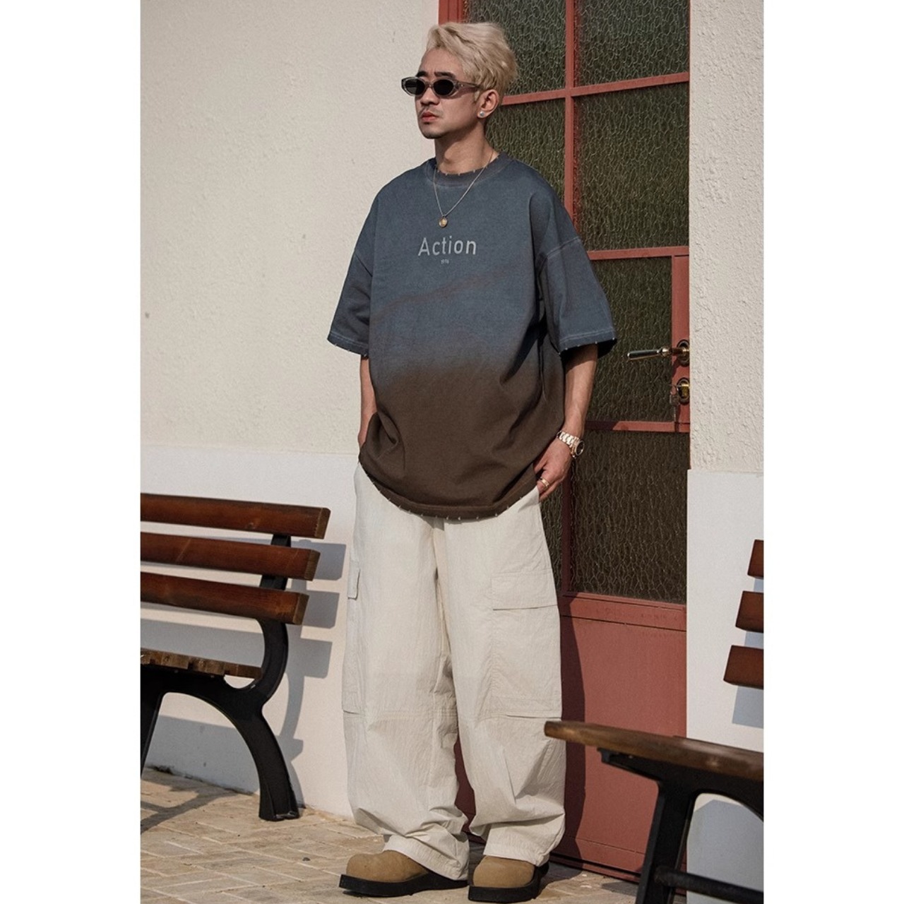 Gradient oversized t-shirt 0901 - 5