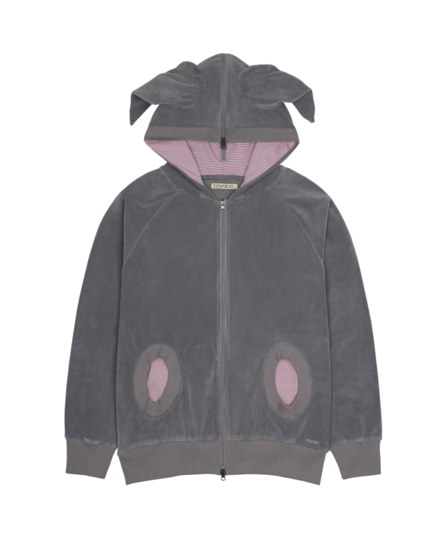 [COYSEIO] HORN STRIPED ZIP-UP HOODIE PURPLE GREY 正規品 韓国ブランド 韓国通販 韓国代行 韓国ファッション コイセイオ 日本 店舗