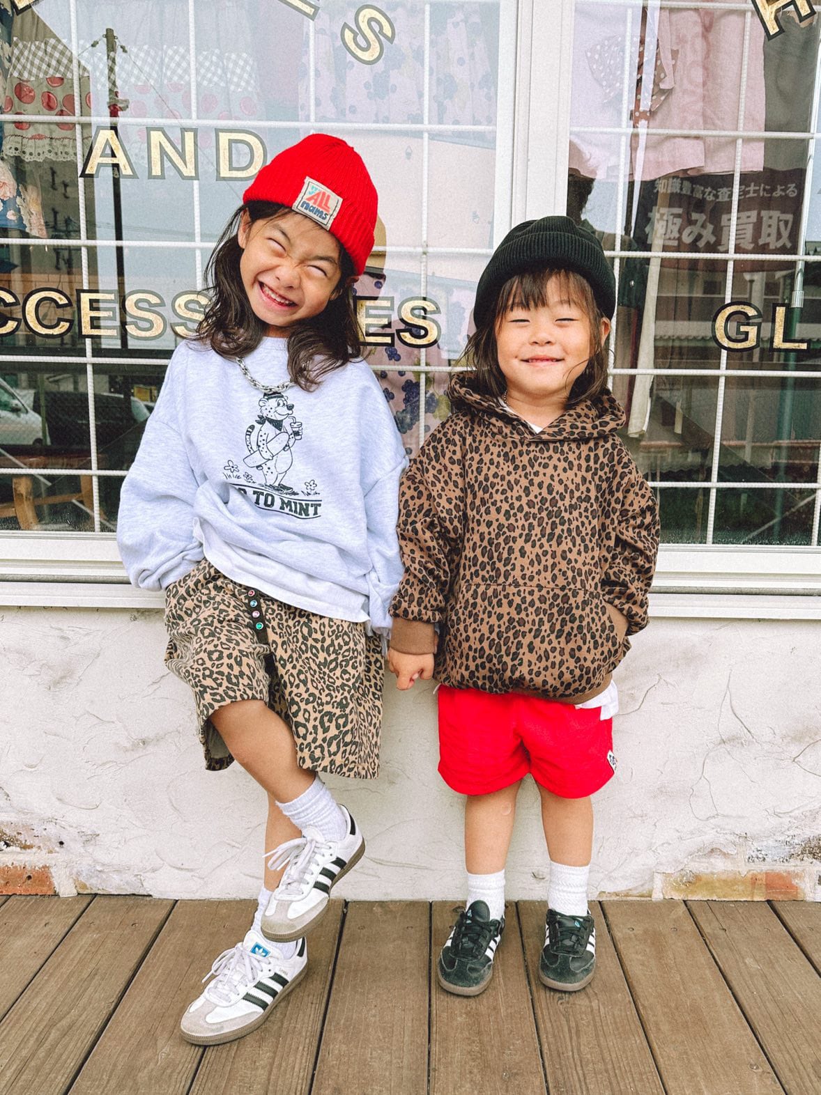 KIDS＆JUNIOR】ヒョウ柄パーカー | MINT