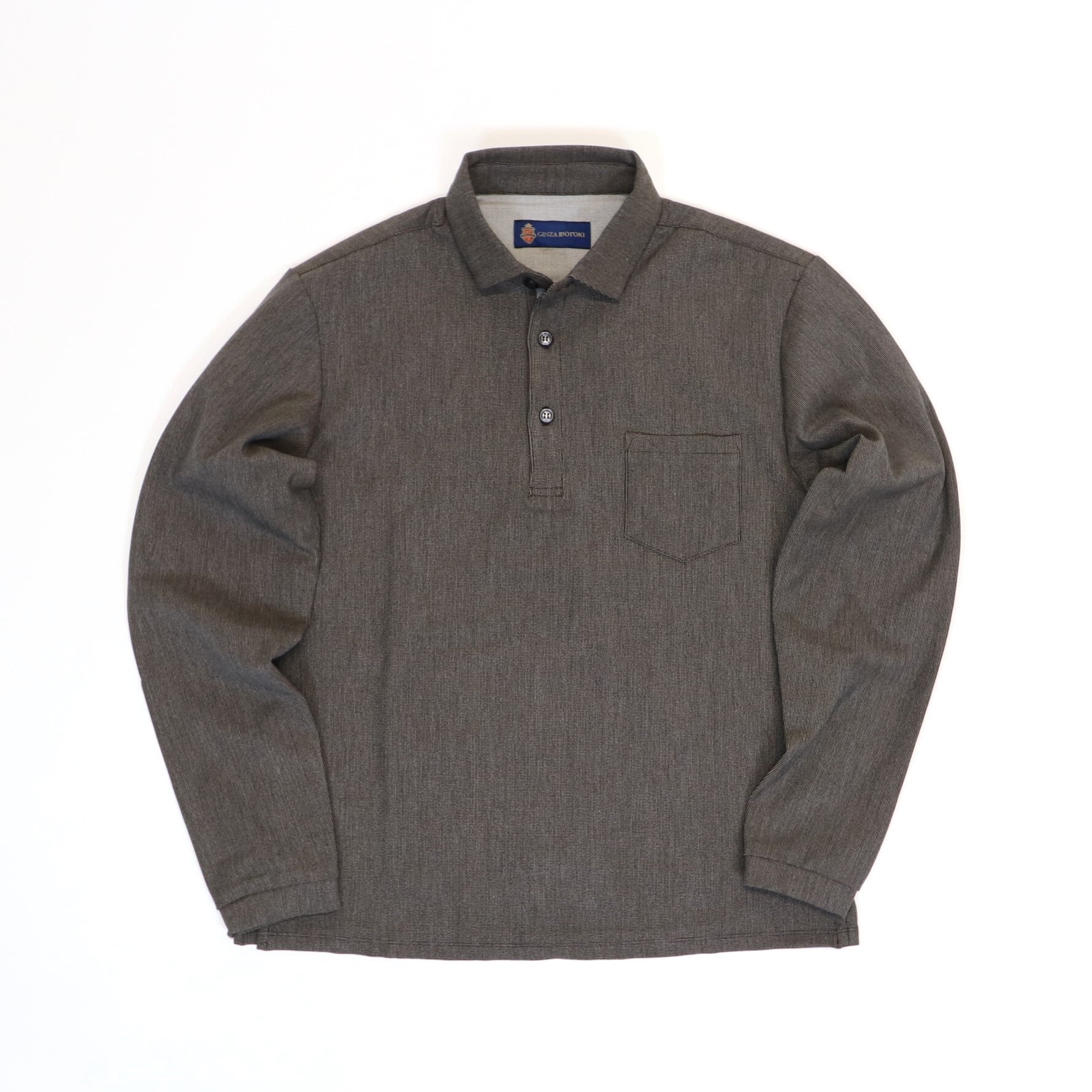 長袖ストレッチポロシャツ