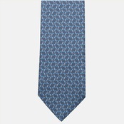 3-Fold Silk Tie, Floral Pattern, Grey - JA056337-9
