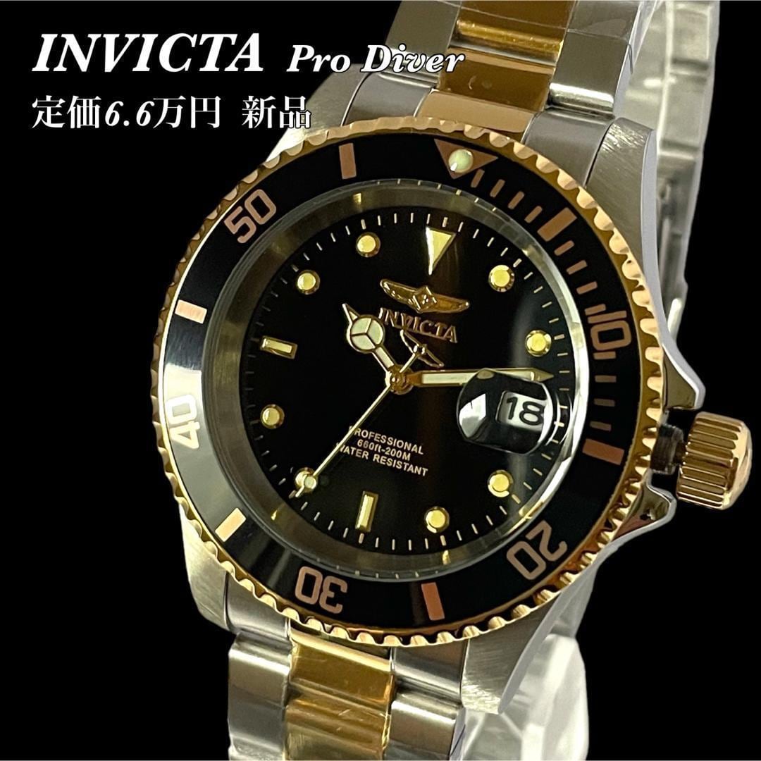 メンズ腕時計 200M防水 INVICTA インビクタ Pro Diver プロダイバー 黒 ...