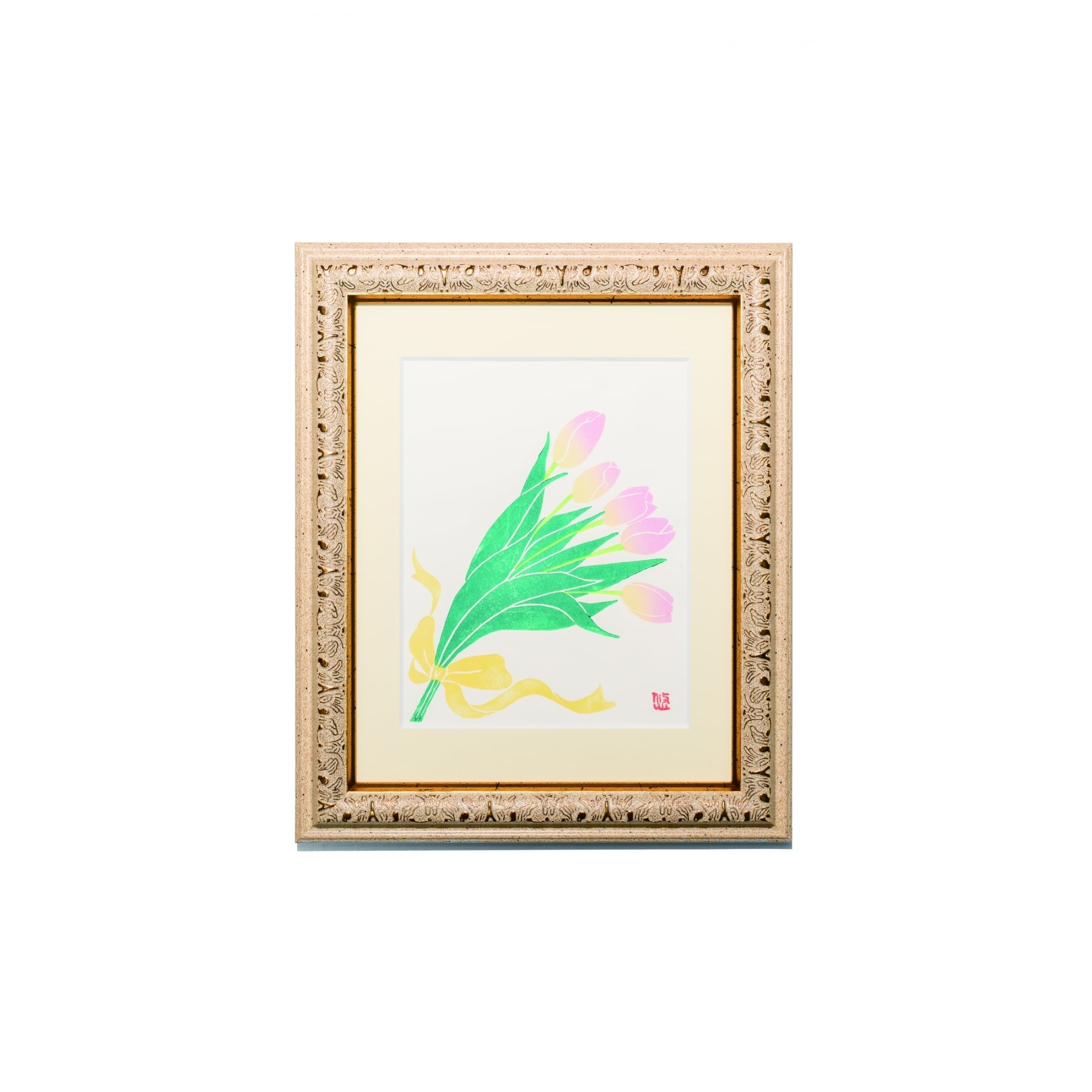 チューリップ 版画花 版画 花 簡単 チューリップ 版画 花 簡単 約42 32