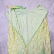 社交ダンス 衣装 prima boutique プリマブティック ドレス ワンピース グリーン系 花 花柄 レース 緑 黄緑 長袖 明るい 華やか かわいい ダンス衣装 イベント ステージ 練習 レッスン パーティー おしゃれ 透け感