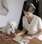 [予約販売] [STROLL] Rope collar-Red velvet  首輪