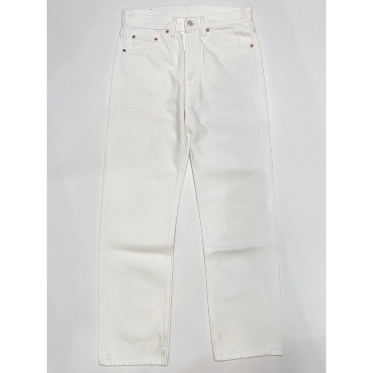 90s Levi’s 501 WHITE DENIM PANTS MADE IN USA  Size W31L30→W30L29_1