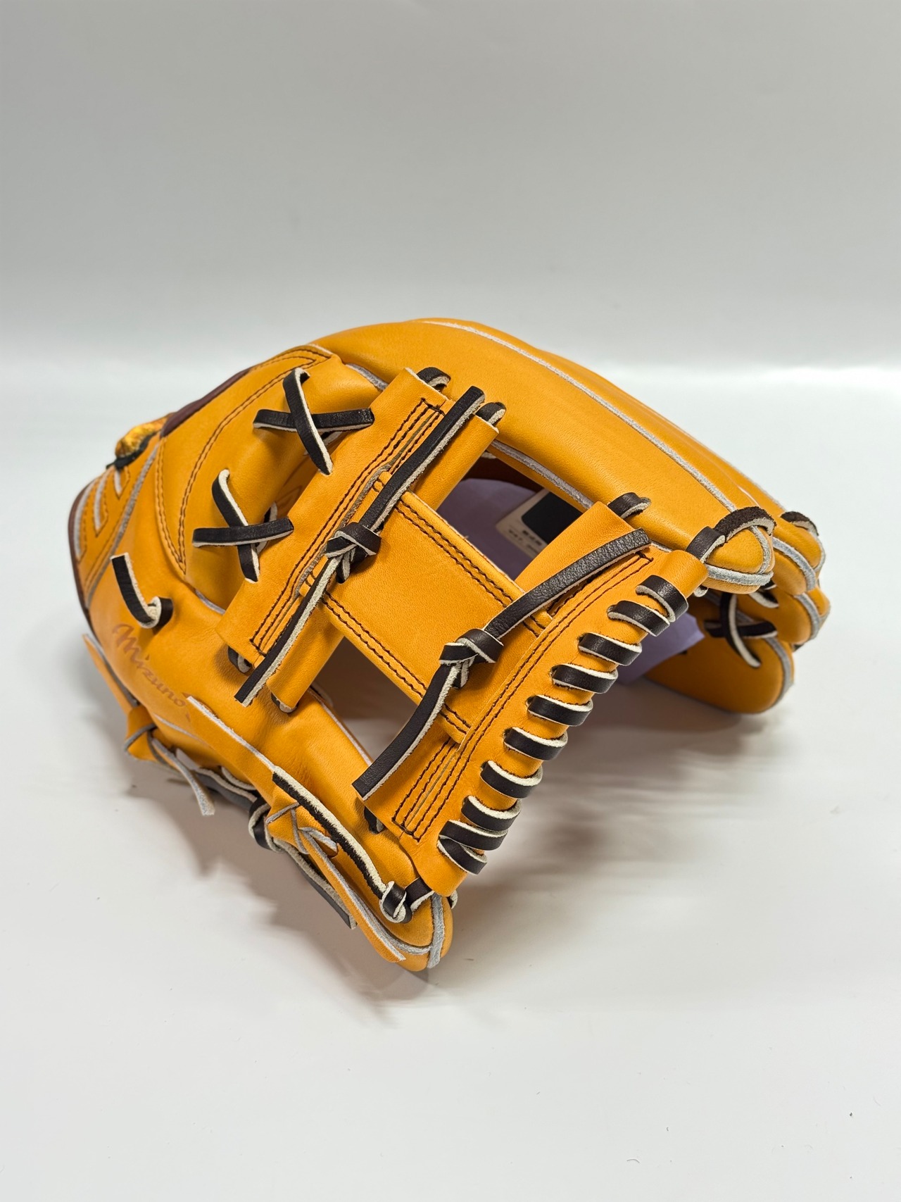 MIZUNO PROーミズノプロ 軟式 Crafted Edition 長岡モデル ビターオレンジ×ブラウン・画像4