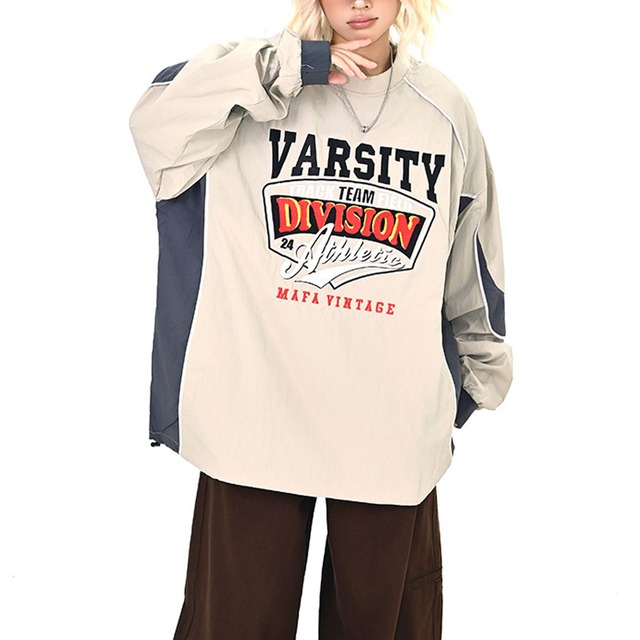 カレッジディビジョングラフィックプルオーバー 2col   R01060