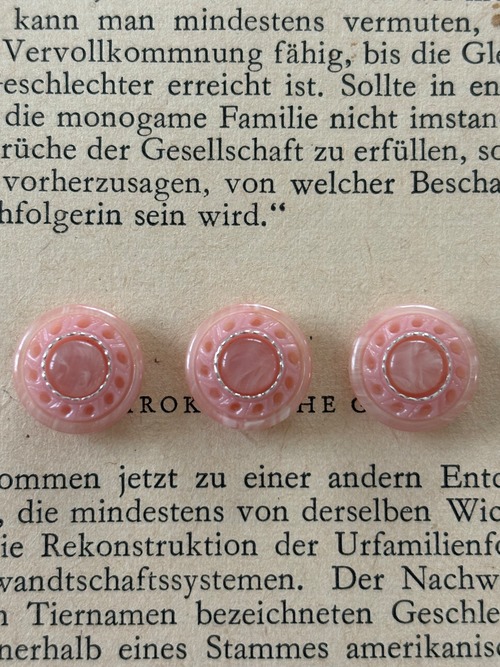 13mm Japanese ヴィンテージボタン ピンク カボション レトロ アクセサリーパーツ 装飾材 カルトナージュ