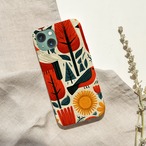 受注生産 iPhoneケース 花と太陽の民芸ボタニカル｜フォークアート FMSY025A