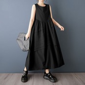 立体 切替 フレアワンピース  30218