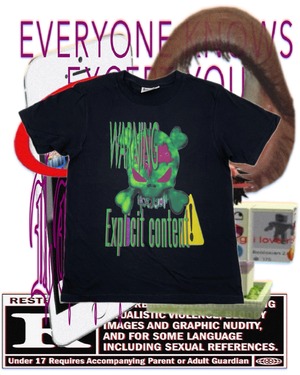 (受注生産) warning explicit content T-shirt