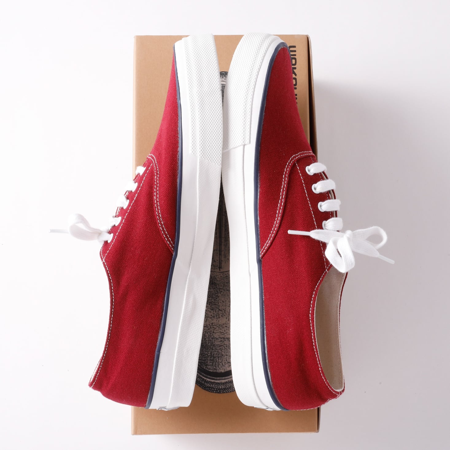 未使用】 ANATOMICA WAKOUWA deck shoes sneaker BURGUNDY Alden last