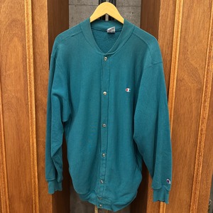1990'S CHAMPION REVERSE SWEAT CARDIGAN GREEN SOLID 目付き XL ⑧
