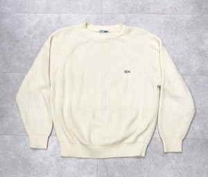 70-80sChemiseLacoste Acrylic Waffle Knit Sweater/L