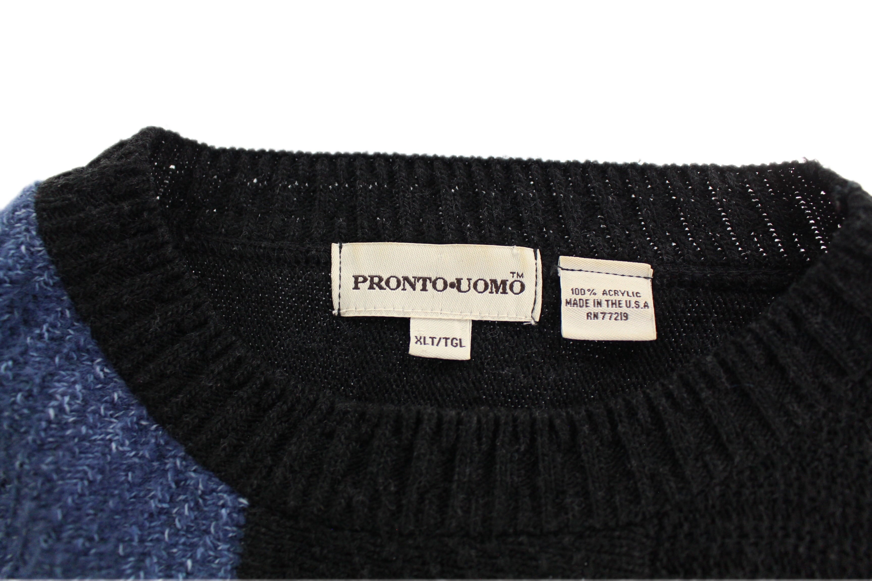 FIFTY-FIFTY】1990s vintage PRONTO UOMO all-over pattern 3D knit