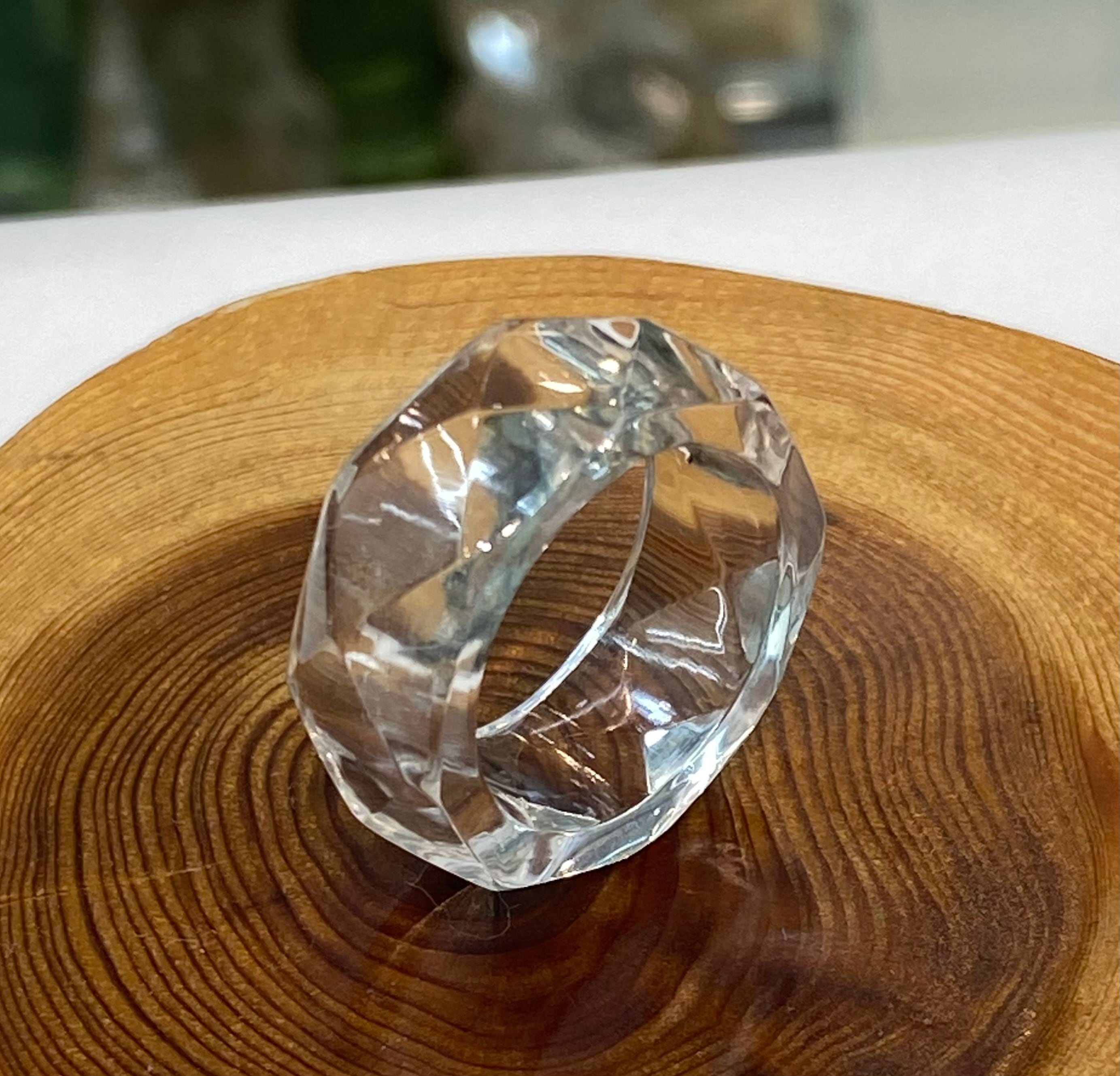 厳選 ガネッシュヒマール産ヒマラヤ水晶 くりぬきリング10号 手作り