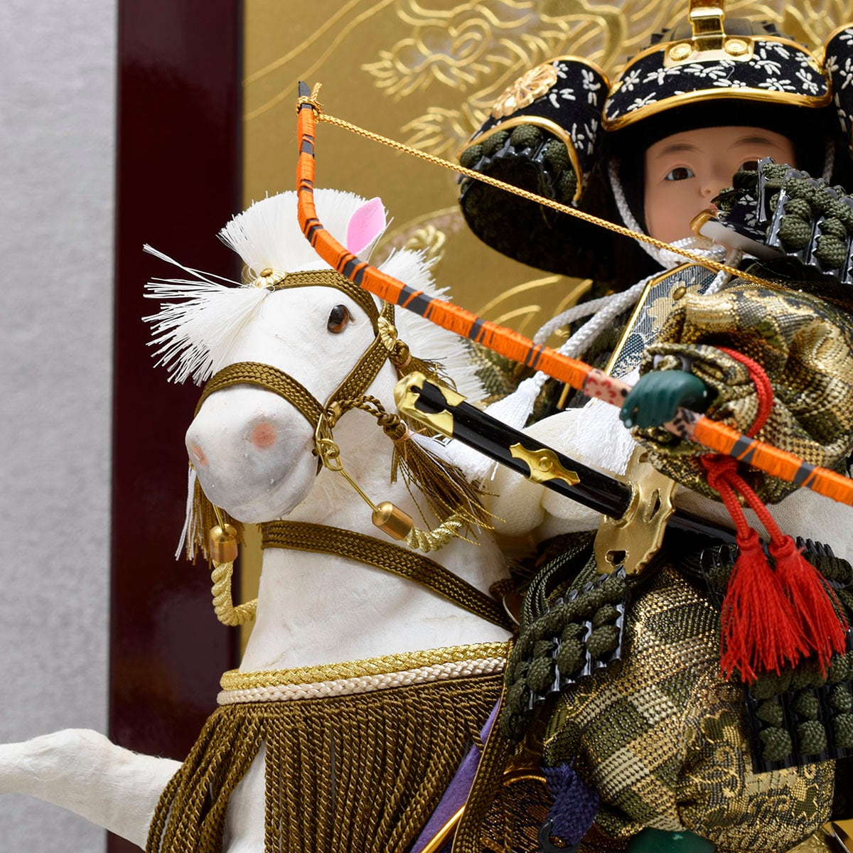 大将飾り【勇侍・家康】馬上武者｜コンパクト｜五月人形｜モダン