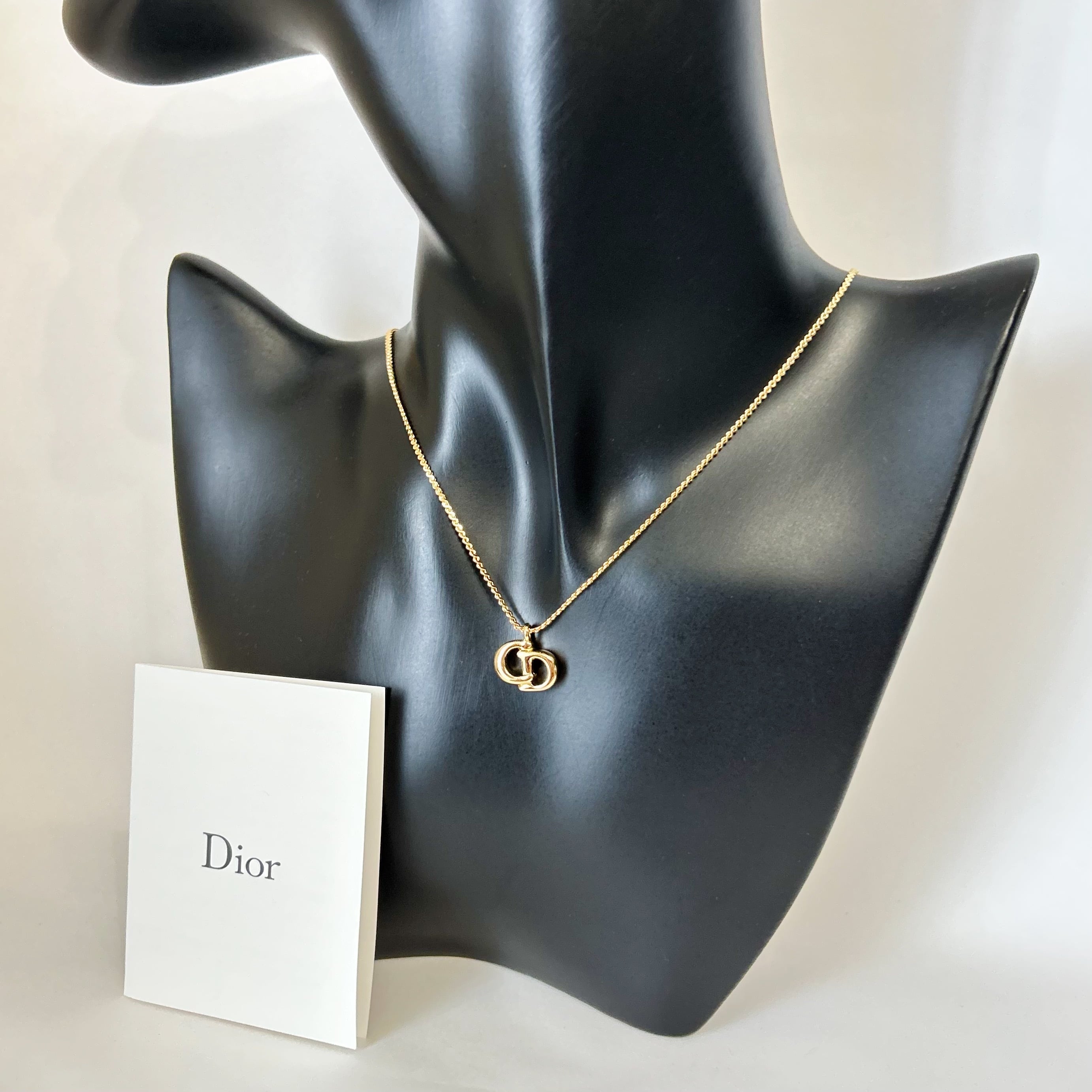 N7170】Christian Dior simple small CD necklace/クリスチャン