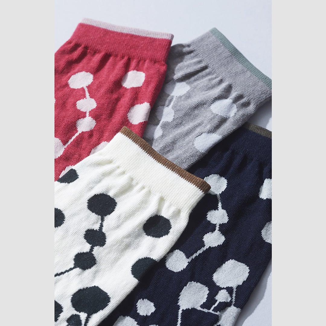 atelier naruse アトリエナルセ 綿麻 PLANET ミドルソックス