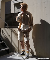 【#Re:room】COLOR PATCHWORK SWEAT SHORTS［REP239］