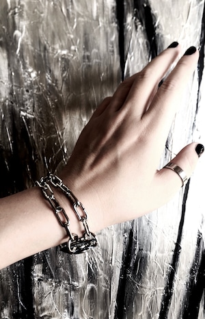 industrial design double chain bracelet　インダストリアルデザイン　ダブルチェーンブレスレット　