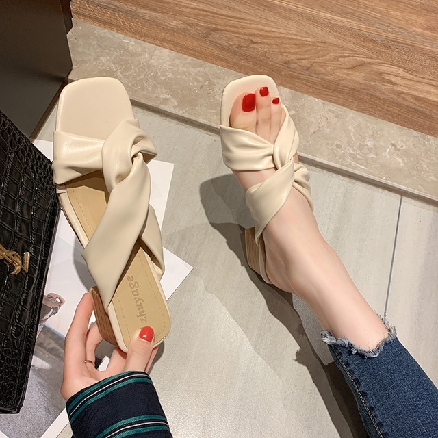 スリッパ女性の夏は、カジュアルなファッションの野生のサンダルとスリッパで厚くネット赤イン潮クロス2020の新バージョン 部族の婦人靴3490209