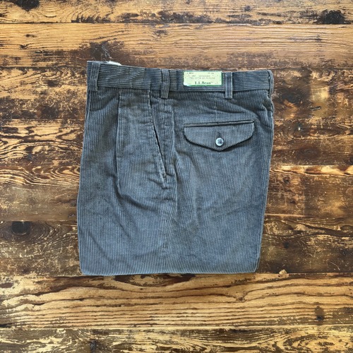 1990's Deadstock "L.L.Bean" Corduroy Trousers /Grey W34