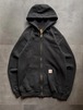 Carhartt カーハート フルジップ パーカー ブラック S オリジナルフィット