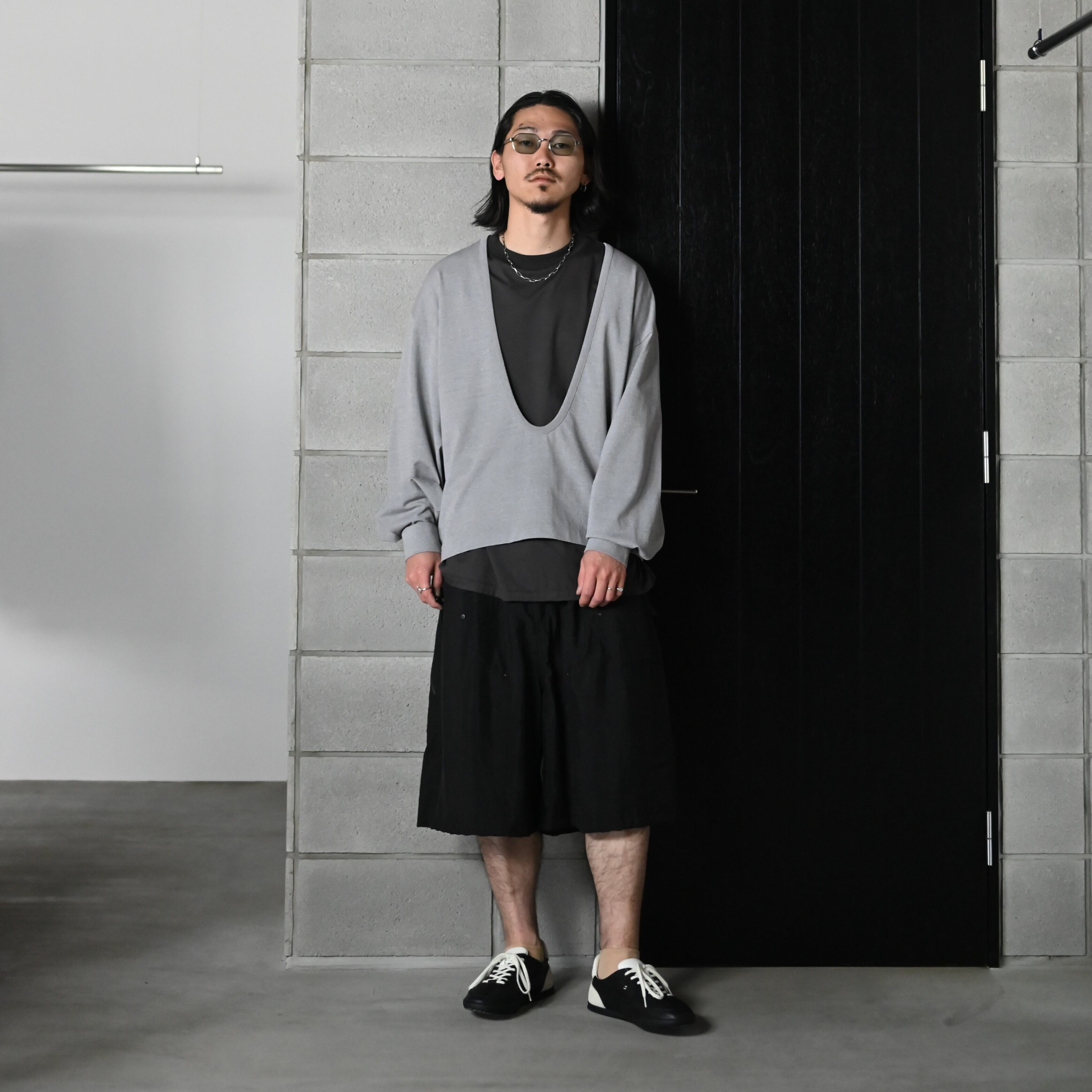 Nonnotte / Drape U Pullover with Cuff Sleeve | GANKO