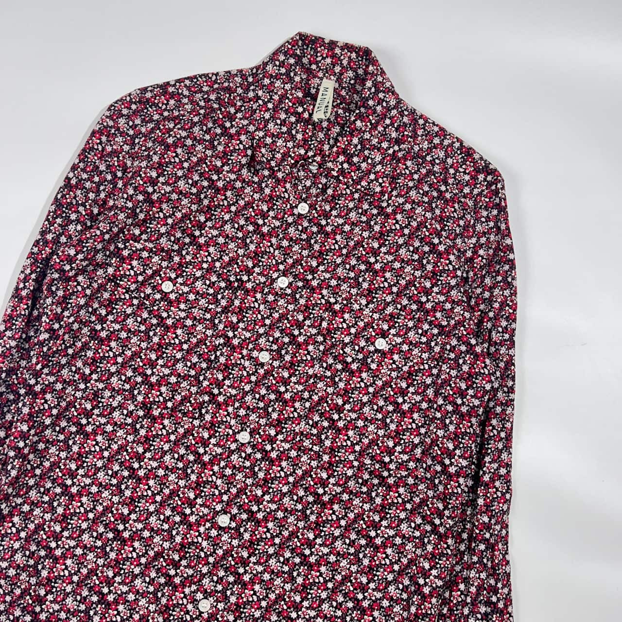MANUAL ALPHABET マニュアルアルファベット 花柄 総柄 長袖シャツ 2/レッド系 レッド