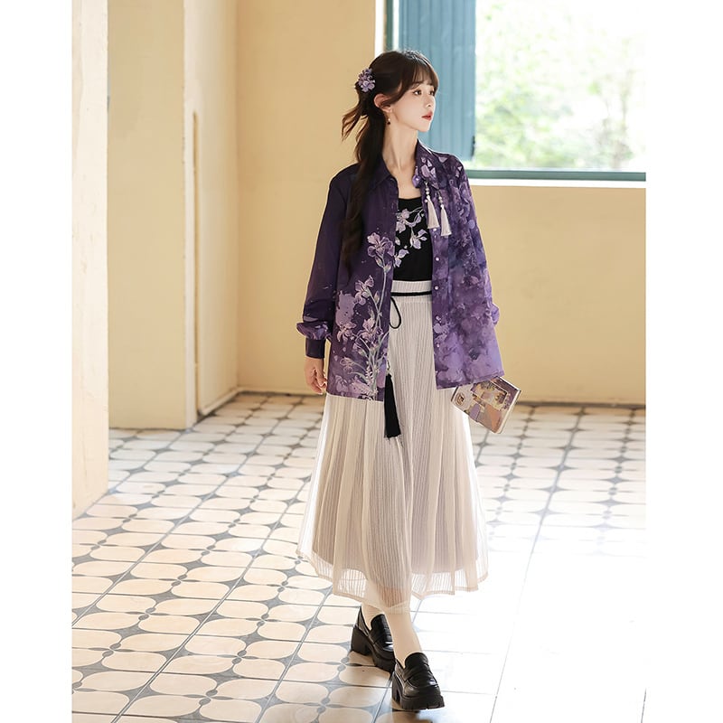 漢如初---鳶尾迷霧シリーズ】☆チャイナ風セットアップ☆ 中華服 漢
