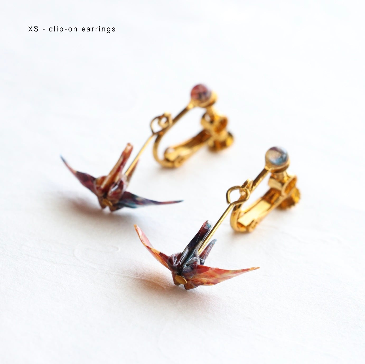 浪漫・折鶴 - 和風 ピアス・イヤリング【XS】 | 紫乃二夢（しのにむ