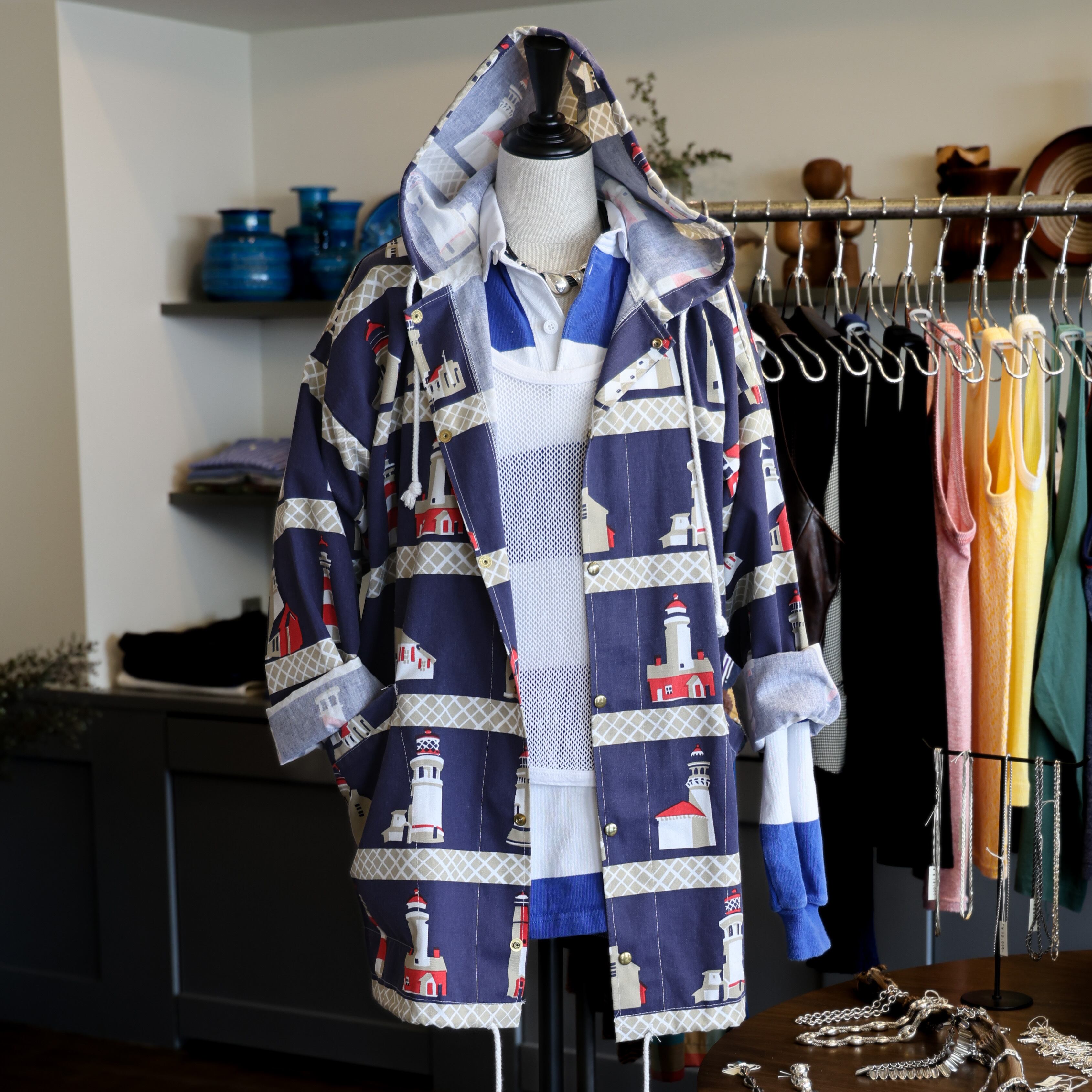 90s Michigan Rag Lighthouse Hoodie | nanika