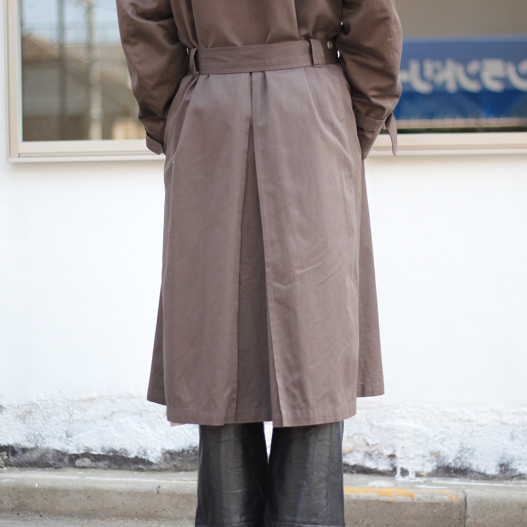 1980's Christian Dior モカブラウン コットンギャバジン トレンチ